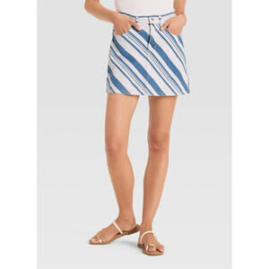 Women's Striped Denim Mini Skirt - Universal Thread™ Navy size 8